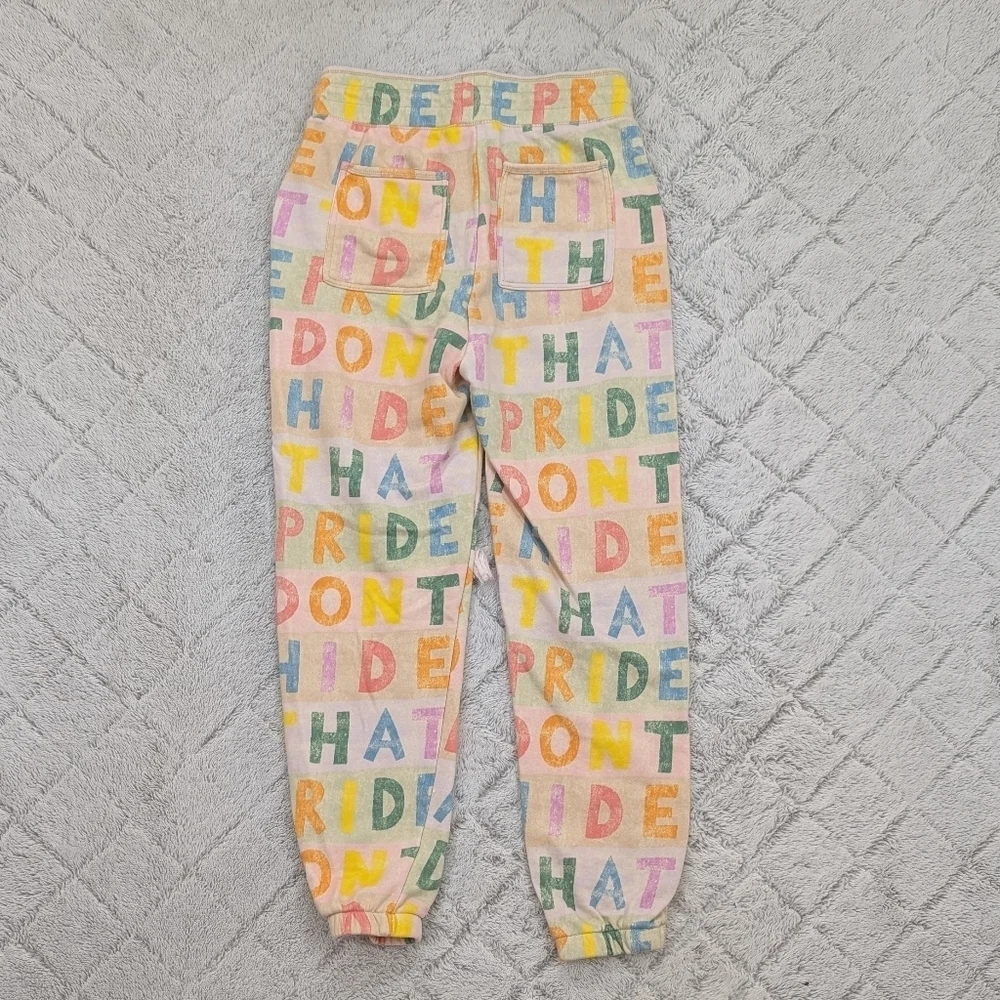 Anthropologie Joggers Womens S Pink Pride Graphic Luke John Matthew Arnold - Picture 9 of 10